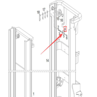 Pièces détachées pour chariot élévateur Chaolutong, ensemble de rouleaux de mât de levage CN-17, numéro de pièce 62624406701, compatible avec le chariot élévateur Linde HT25-35D1233-01