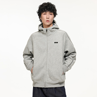 Sweat-shirt à capuche pour homme, modèle lourd, en coton French Terry 420 g/m², avec fermeture éclair