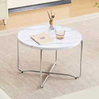Table basse moderne en MDF, table d'appoint ronde de style nordique, prix d'usine bas, vente en gros