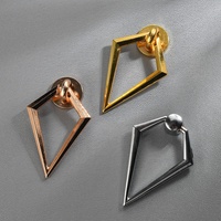 Poignées en alliage de zinc en forme de diamant dorées - Design de luxe traditionnel pour la cuisine, le commode, le canapé, les chaises de salle à manger, les tiroirs et les portes