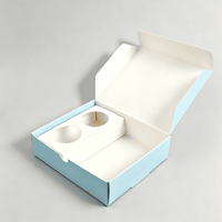 Boîte en papier rose personnalisée pour plats à emporter, avec insert pour trempettes, biscuits, sushis, poulet frit, frites – Emballage