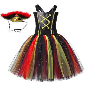 Оптовая продажа, Карнавальная вечеринка, костюм на Хэллоуин для детей, костюм из фильма для девочек, платье принцессы, Детский костюм пирата карибского моря