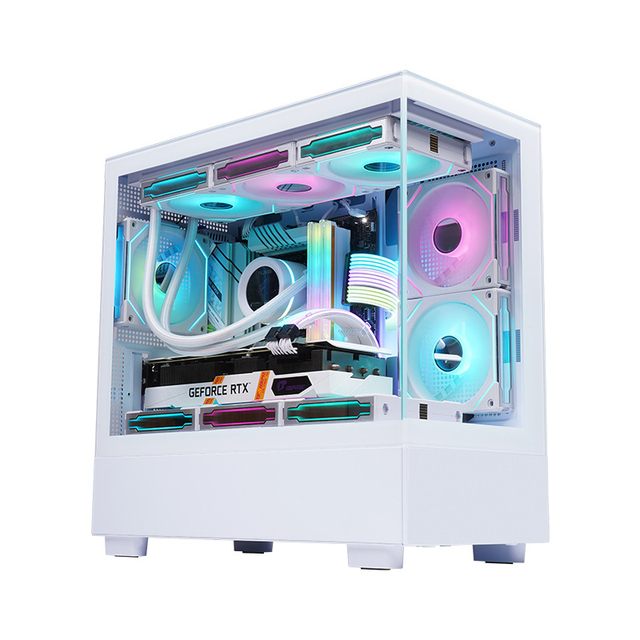 OEM Computer Dual-Chamber Gaming PC Case Ryzen 5 5600 CPU RTX5060TI-16G Graphics 16G RAM 1TB SSD Gaming Desktop PC