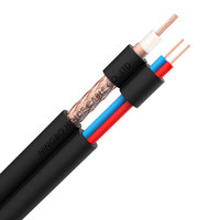 Cable Coaxial Personalizado Lmr 400 300 Rg6 Rg59 de 75 50 Ohmios, Cable de Cobre para CCTV
