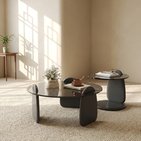 Table basse carrée en bois moderne et contemporaine avec pieds durables et écologiques pour le salon, meubles de maison