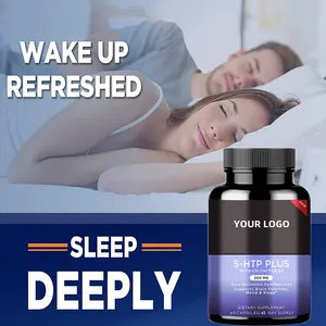 Uyku desteği 5-HTP kapsül sakinleştirici takviyesi L triptofan kapsül değişen ruh hali yetişkin stres Relax
