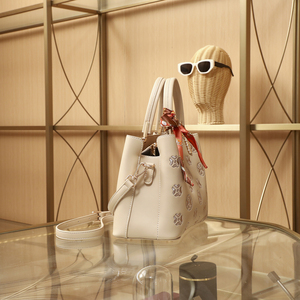 OEM/ODM Beige PU Portable Open Top Handle Tote Bag with Embroidery Pattern Women's Elegant Handbag <b>Large</b> Size - Product Image 5