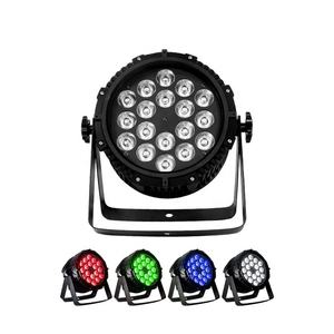 AICPOSE - Foco LED Par de 18 x 10 W, IP65, Resistente al Agua, RGBW 4 en 1, DMX512, para Escenarios, Bodas y Fiestas - Product Image 1