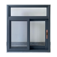 Fenêtre à battant horizontale en alliage d'aluminium de qualité supérieure avec moustiquaire suspendue en acier inoxydable et revêtement pour usage extérieur en appartement moderne