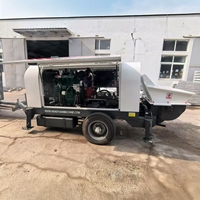 Pompa Beton Mesin Diesel Tekanan Tinggi Hbt30 Hbt40 Hbt50 Hbt60 Hbt80 Cbm Trailer Pompa Beton untuk Bangunan 30 Lantai