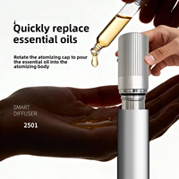 Diffuseur d'aromathérapie sur pied en métal à activation tactile, diffusion automatique pour usage commercial et hôtelier, grande surface