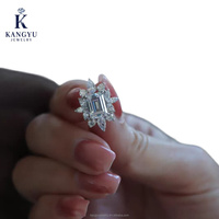 Горячая распродажа: Серьги-гвоздики Kangyu Au750 18K с высококачественными выращенными в лаборатории бриллиантами, цвет DEF, качество VVS/VS, сертифицировано IGI, с наполнением