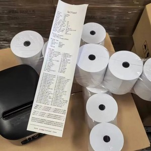 กระดาษม้วนความร้อนคุณภาพส่งออกมาตรฐานสากล 55gsm 60gsm ปราศจากสาร BPA สำหรับระบบ<span class=keywords><strong>จอด</strong></span><span class=keywords><strong>รถ</strong></span>และระบบเก็บค่าผ่านทาง - Product Image 5