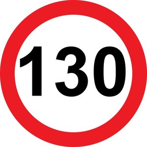 Aluminum Alloy Speed Limit Reminder Board With Steel Columns 130 Km/h <strong>Traffic</strong> Light Application