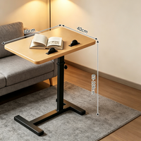 Bureau pour ordinateur portable réglable en hauteur et mobile à 360° °   Table d'étude pliable et rotative pour le bureau à domicile
