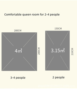 自動蚊帳キャンプ家族ポップアップテント3-<span class=keywords><strong>4</strong></span>人折りたたみテント屋外防水 - Product Image 6