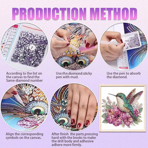 Dipinto di diamante ab trapani meravigliosi per bambini fai da te Set di arti e mestieri in resina Diamond Dot <span class=keywords><strong>Art</strong></span> Painting Kit di pittura a diamante 5d unicorno - Product Image 5