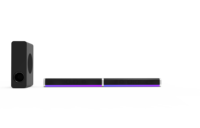 Barre de son sans fil à prix d'usine avec caisson de basses détachable, design avec lumière RGB, HDMI ARC pour home cinéma