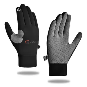 Ice Silk Men And Women's Breathable Hand Cycling Gloves Bicycle Full Finger Gloves Protective riding gloves motorcycle