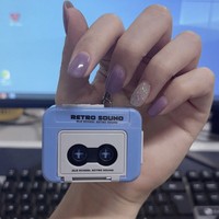 Mini Cassette de Plástico, Reproductor de Música, Grabador, Divertido, Pequeño, Portátil, Adorno Colgante, Creativo, Retro, Grabadora de Cinta de Plástico, Llavero
