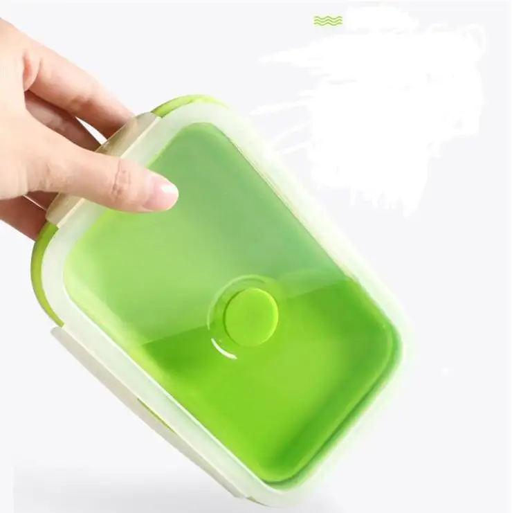 Hot Sale Reusable Collapsible Leakproof Food Grade Silicone Food Storage Container Silicone lunch box