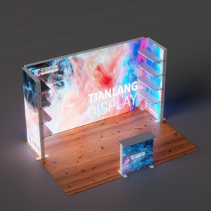 <span class=keywords><strong>Caja</strong></span> de <span class=keywords><strong>Luz</strong></span> Flexible para Exposiciones de 1000x500x950 mm, Mostrador con Almacenamiento Integrado, LED Frontal, Colgante Superior, Impermeable, Alto Brillo, Portátil - Product Image 3