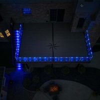 Éclairage LED dans des rampes en verre sans cadre avec support en acier inoxydable pour rampes de terrasse, clôtures de piscine en verre sans cadre