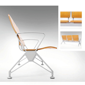 Silla de Espera Resistente de 3 Plazas con Reposabrazos, Ideal para Hospitales y Áreas de Espera de Bancos - Product Image 6