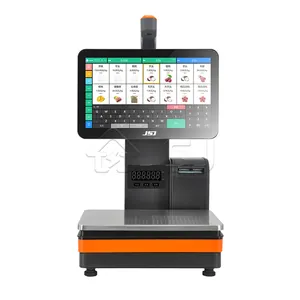 JSJ2000 Supermarkt Pos System Touch-Display Barcode-Etiketten druck Windows AI-Etiketten waage mit Ai-Erkennungs kamera