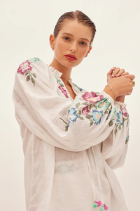 Vêtements de maison décontractés pour femmes, imprimé personnalisé, chemise boutonnée à manches longues en rayonne de lin, vêtements de plage, chemise de maison, ensemble 2 pièces, short - Product Image 4