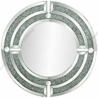 Table console moderne de style français élégante et bon marché avec miroir et diamants concassés