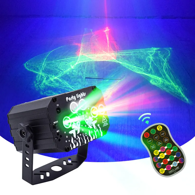 Sinar Laser Diaktifkan Suara LED, Proyektor Strobo Flash RGB, Panggung Disko DJ Dream Aurora, Lampu Pesta untuk Tarian Natal