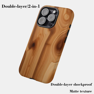 เคสโทรศัพท์ลายไม้กระจายความร้อนสำหรับ iPhone 16 PRO MAX เคสฟิล์มฝ้าสองชั้นกันกระแทก - Product Image 3