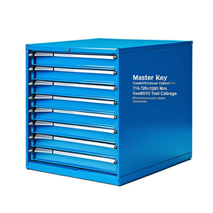 Fami Master Key Comfort <b>Drawer</b> Cabinet 9 <b>Drawers</b> 714x726x1000 Mm Gentian Blue Ral5010 <b>Tool</b> Storage - Product Image 2