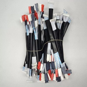 定制扁平带状电缆线束，带黑色外层 PVC 保护套和塑料连接器，适用于制冷设备主板 - Product Image 1