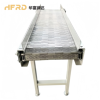 Convoyeur à bande plate en acier inoxydable de qualité alimentaire, chaîne à bande plate, résistant à la chaleur, résistant à l'eau, durable, facile à nettoyer