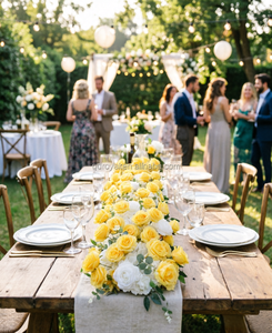 Composition florale artificielle en soie personnalisée <span class=keywords><strong>pour</strong></span> allée d'entrée, chemin de table fleuri <span class=keywords><strong>pour</strong></span> décoration de mariage et de fête - Product Image 5