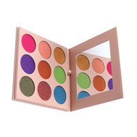 Palette de fards à paupières vegan et cruelty-free, 9 couleurs, personnalisable en gros pour marque privée
