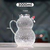 Bouteille à liqueur hermétique en verre borosilicate en forme de gourde, carafe à spiritueux pour whisky et infusions, pot en verre pour emballage alimentaire