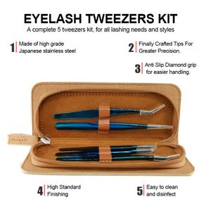 Pinzas de Titanio Mate para Pestañas Personalizadas con Logotipo Personalizado Pinky Leem, Pinzas de Pestañas Bonitas y Personalizadas para Mujer - Product Image 6