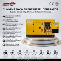 Groupe électrogène diesel silencieux Cummins 30 kW insonorisé 37,5 kVA triphasé 50 Hz CE ISO Prix OEM Usage industriel et domestique