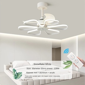 New Fan Lamp Modern Aluminum 110V 220V Abs Blade <b>Ceiling</b> Fan, Pure Copper Motor with Light and Remote LED <b>Ceiling</b> Light - Product Image 2