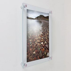 <strong>Double</strong> Panel Sandwich <strong>A4</strong> Wall Mount Floating Photo <strong>Frame</strong> 8.5x11 Clear Acrylic Picture <strong>Frame</strong> - Product Image 2