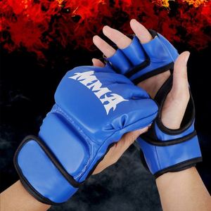 Guantes de Boxeo MMA de PVC para Adultos, Hombres y Mujeres, Diseño Profesional de Medio Dedo para Entrenamiento con Saco de Boxeo - Product Image 1