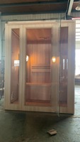 Sauna Interior de Madera de Diseño Moderno y Lujoso, Fabricada con Madera Sólida de Abeto, con Tecnología de Infrarrojos Lejanos, la Mejor Opción para el Hogar