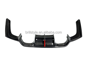 V Phong Cách F80 M3 Phía Sau Môi Sợi Carbon Phía Sau Bumper Khuếch Tán Splitter Cho <span class=keywords><strong>BMW</strong></span> F80 F82 F83 <span class=keywords><strong>M4</strong></span> 2015-2020 Với LED Ánh Sáng - Product Image 2