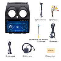 Radio Mp5 layar sentuh navigasi Gps 9 inci, sistem Audio mobil Unit kepala Radio Din ganda untuk Nissan Qashqai 2008-2014