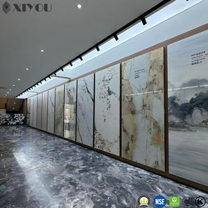 Source : Usine du Guangdong, <span class=keywords><strong>dalle</strong></span> de pierre brillante personnalisée, <span class=keywords><strong>mur</strong></span> de fond Pandora pour salon, table basse en pierre frittée imitation marbre - Product Image 5