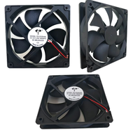 Ventilateur axial DC 12025 à haut débit d'air 5V 12V 24V 120x120x25mm, ventilateur de refroidissement industriel pour boîtier d'ordinateur avec conception à refoulement