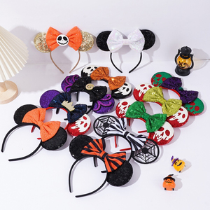 2024 nuovo cartone animato carino per bambini Festival di Halloween orecchie da topo fascia fantasma per bambini festa di arco festa accessori per capelli - Product Image 1
